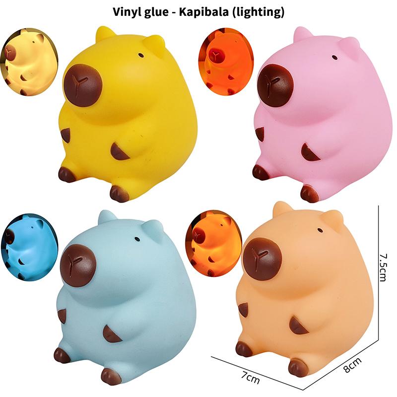 Niedliches Cartoon Capybara Nachtlicht Batterie Dimmbar Schlaf Nachtlampe Für Kinderzimmer Dekoration