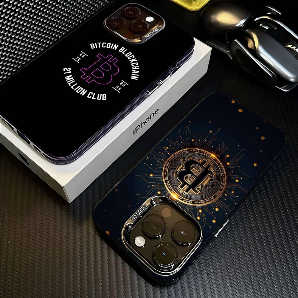 Bitcoin Color Phone Case For IPhone 17 16 15 14 13 12 11 Pro Max Plus Pro Shell