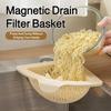 Magnetic Kitchen Sink Strainer Basket Magnetic Drain Basket Capacity Drainage Shelf Leftover Food Separation Draining Rack