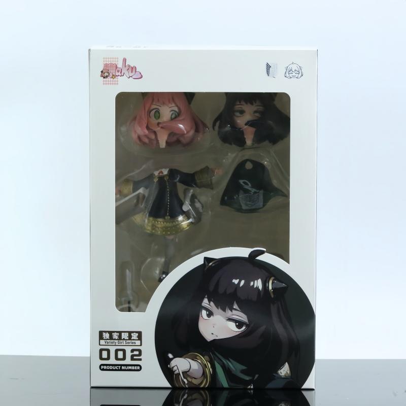 

17cm Anime Spy X Family Anya Aot Eren Yeager Figure Gk Pvc Action Figure Cute Model Doll Desktop Collection Decoration Gifts