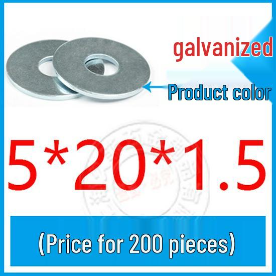 GB96-85 Carbon Steel Galvanized Thickened Oversized Flat Washer, Sizes M3-M20