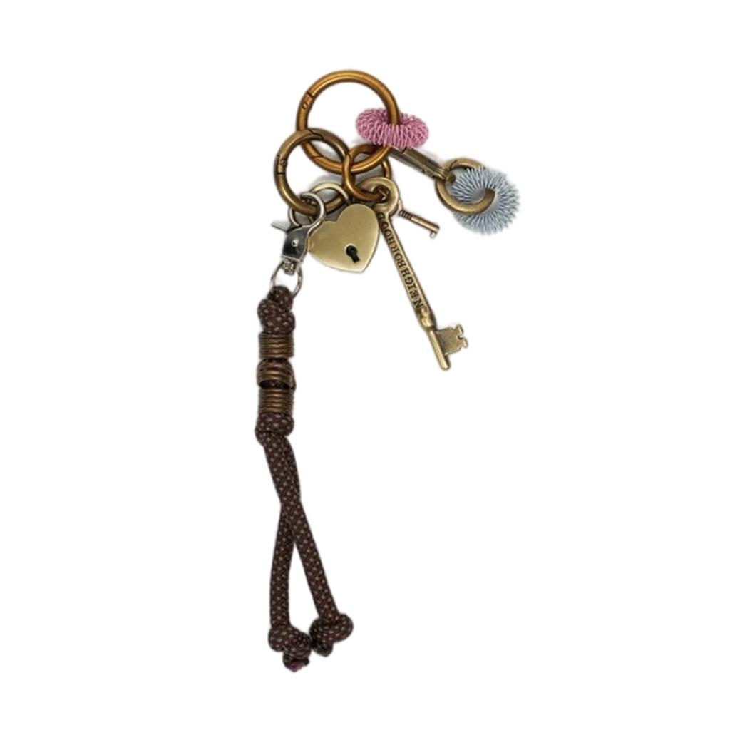 Vintage Heart Key Pendant Handcraft Designs Sturdy Alloy Materials Portable for Fashion Enthusiasts and Retro Lovers