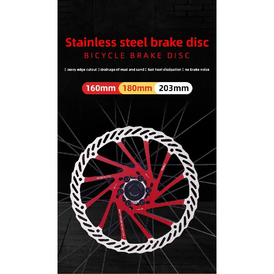 VXM MTB Oil Brake Disc 160 180 203mm Brake Pad Stainless Steel Design Hollow Out Heat Dissipation Customized Bicycle Accessories