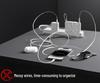 65W Dual Port PD Charger with Retractable Type-C Cable for Fast Charging (A+C)