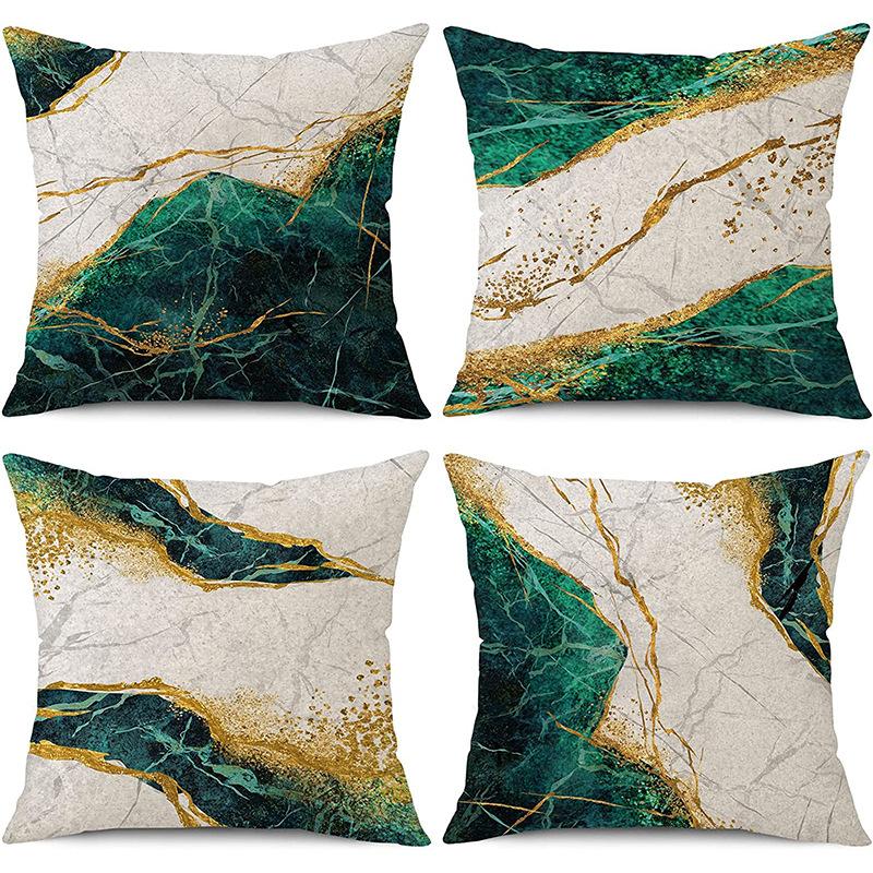 New Summer Hot-selling Light Luxury Series Simple Marble Sofa Bedside Cushion Pillow Cover