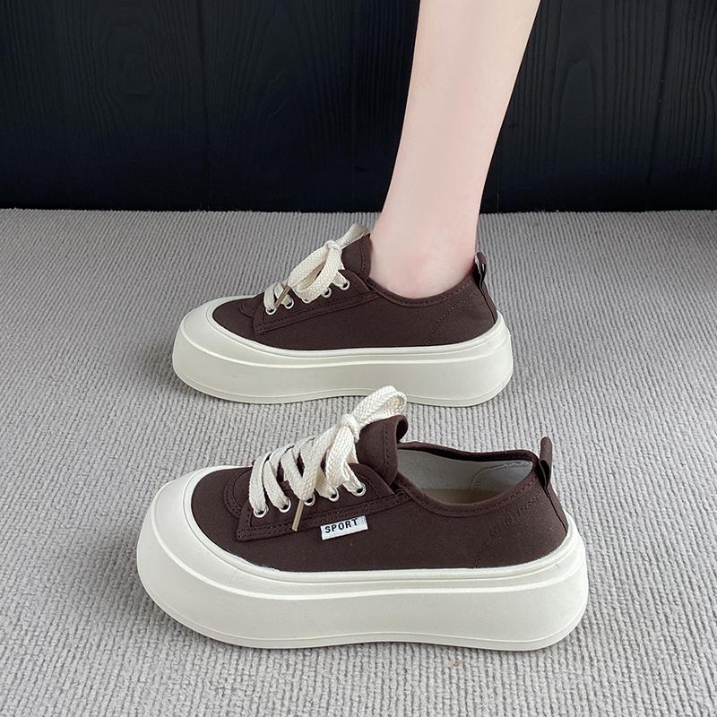 

Модные парусиновые туфли на классической платформе CRLAYDK для женщин, низкие, повседневные кроссовки, женские, на шнуровке, модные, для ходьбы, удобные, теннисные 40