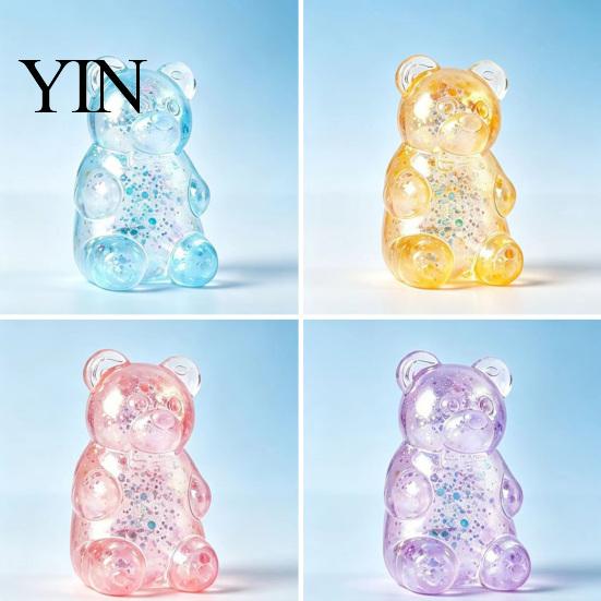 Bär Dekompressionsspielzeug Mini Klar Quetschspielzeug, Stressabbau Sitzender Sensorischer Ball Weich Dehnbar Zucker Fidget Partygeschenke Anti-Stress