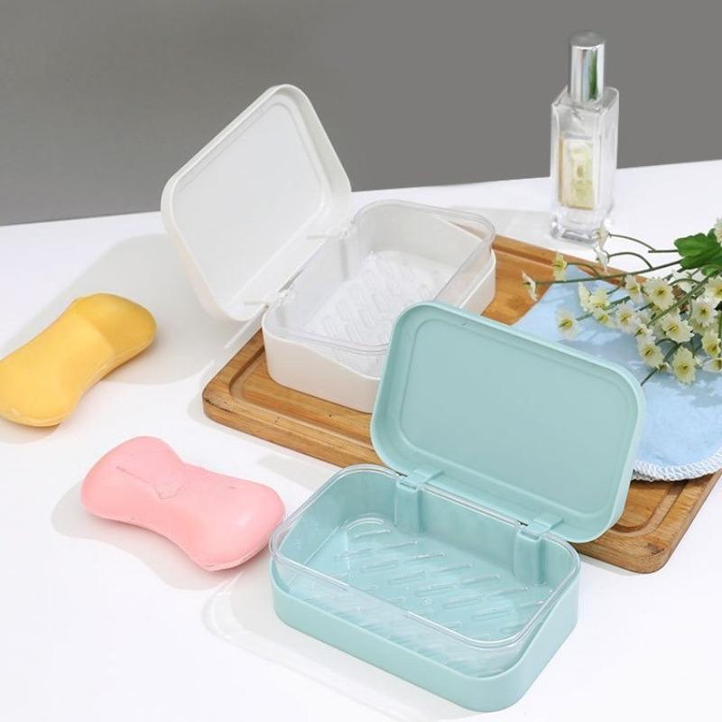 Household Double-layer Drain Creative Soap Box Without Punching Bathroom Travel Soap Simple Soap Storage Box