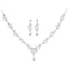 Rhinestone Bridal Jewelry Sets Shiny Necklace Earring Set  Valentine Day Gifts