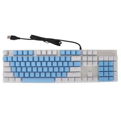 104 Key Mechanical Keyboard Blue Switch RGB USB Wearproof Scratch Resistant Gaming Keyboard White