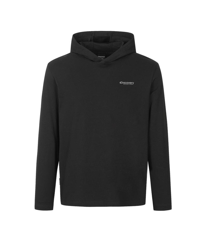 DISCOVERY EXPEDITION Men'S Hooded Long-Sleeve T-Shirt (Black)