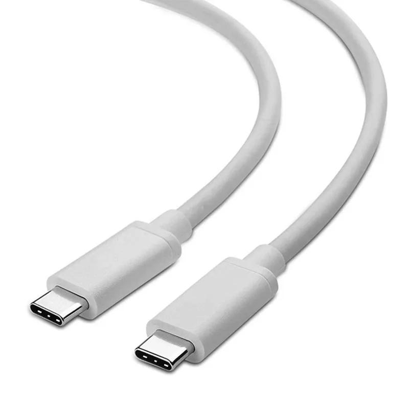 

Кабель USB Type C - Type C 5A 100 Вт Кабель USB-C PD для быстрой зарядки для Macbook Samsung Xiaomi Type-C USBC 0.3m белый