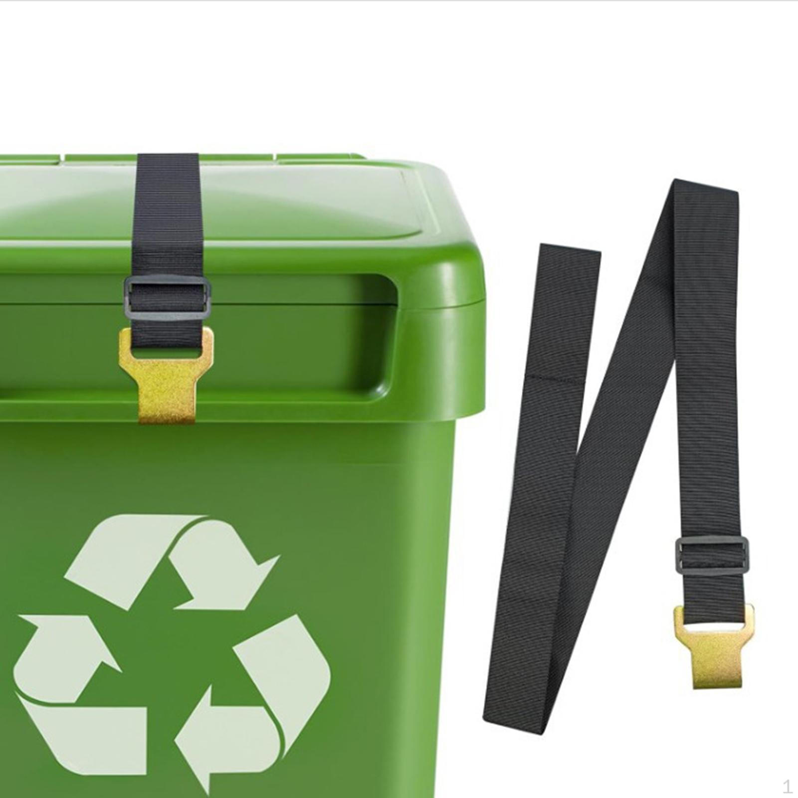 

Trash Can Lock Strap Lid Portable Effectively Adjustable Length Easy Installation for
