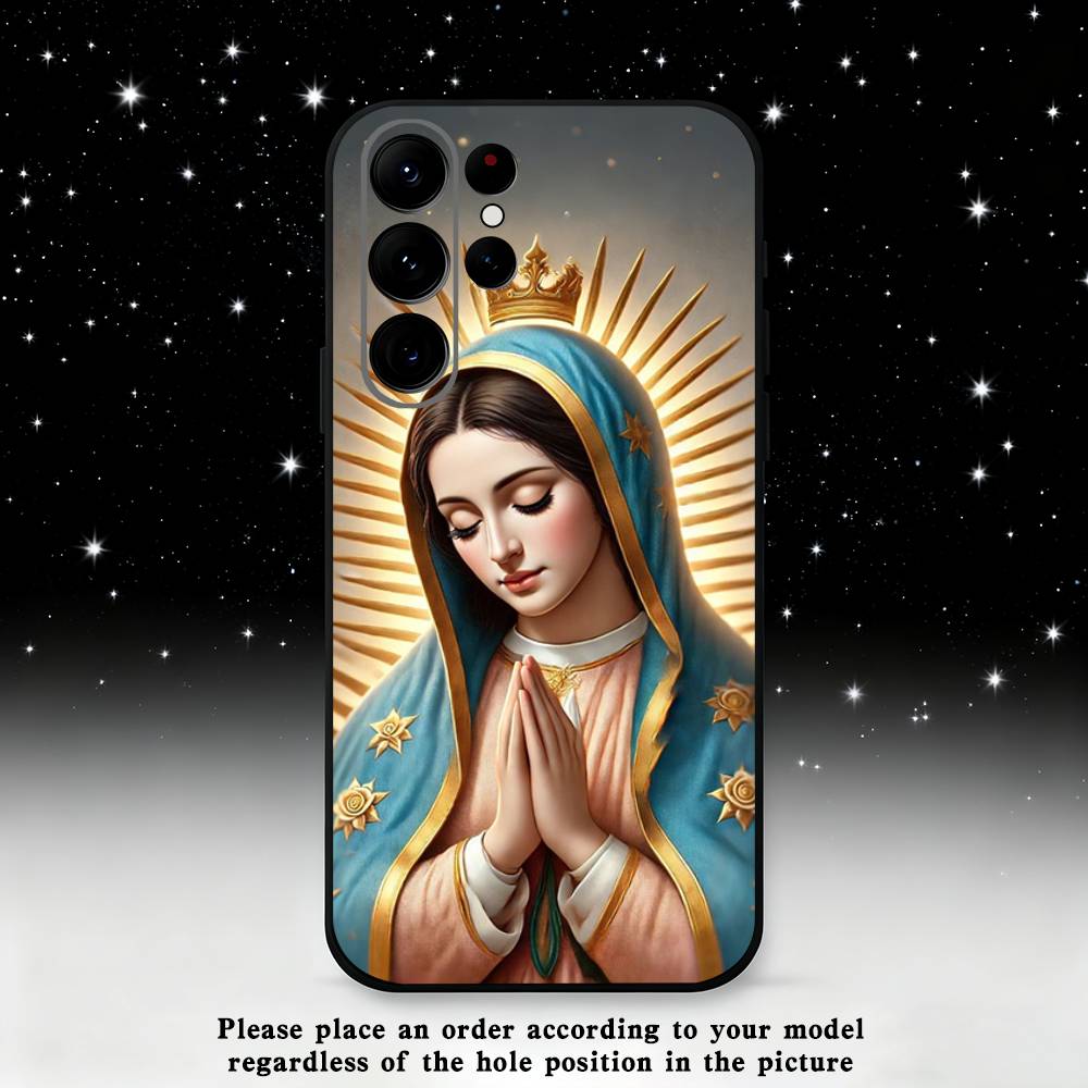 

G-Guadalupe Virgin Art Phone Case For Samsung S25,S24,S21,S22,S23,S30,Ultra,S20,Plus,Fe,Lite,Note,10,9,5G Black Cover Samsung S25ULTRA