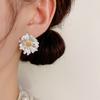 Fashionable, Sweet and Versatile Metal Daisy Earrings, Niche and Simple Design Earrings for Women