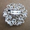 Silver-Plated Alloy Flower Brooch - Korean Style Fashion Lapel Pin B532
