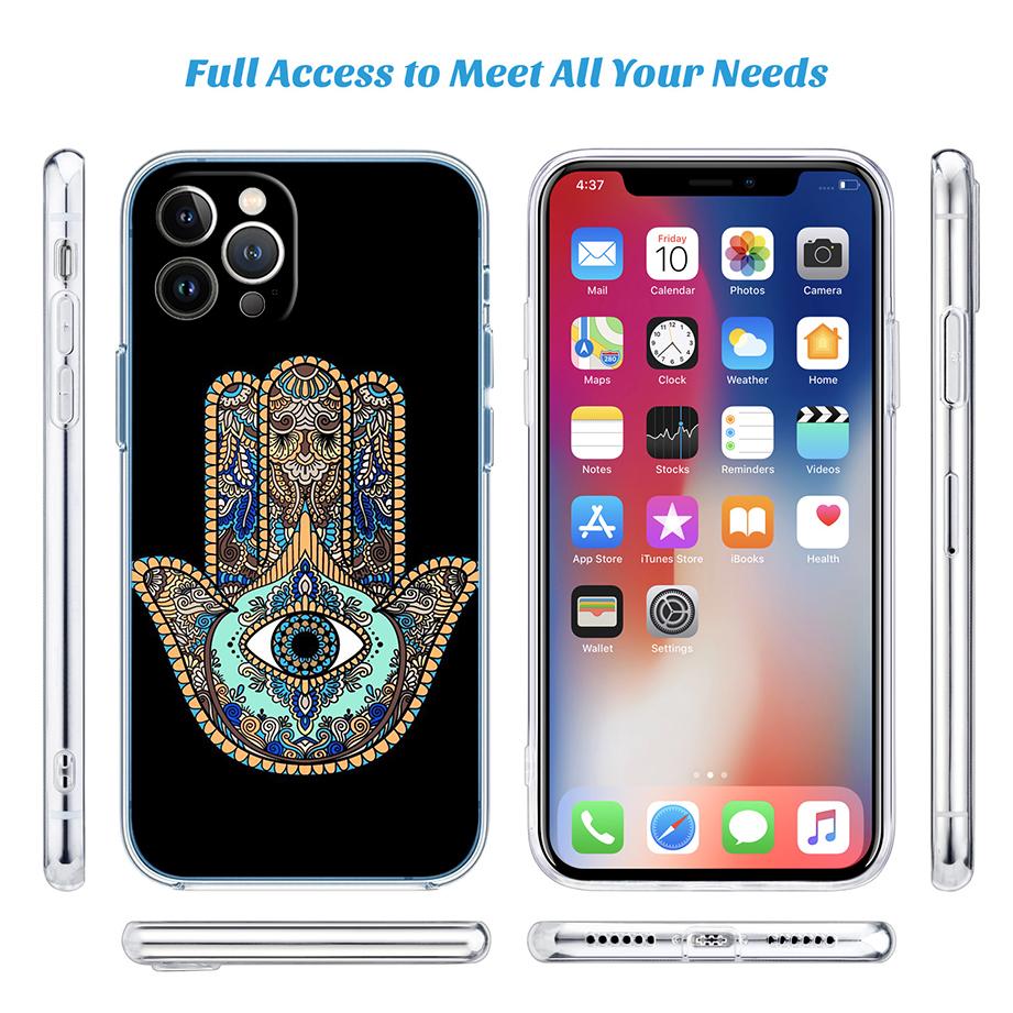 Hamsa Hand Amulet Psychedelic Case for Motorola G10 G20 G30 G31 G32 G34 G35 G41 G42 G50 G51 G52 G55 G60 G60S G62 G71 G72 G75