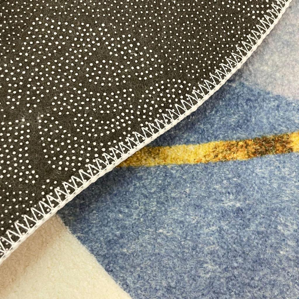Irregular Shaped Wabi-Sabi Carpet: Thick Luxury Floor Mat for Living Room, Bedroom, Study, or Cloakroom