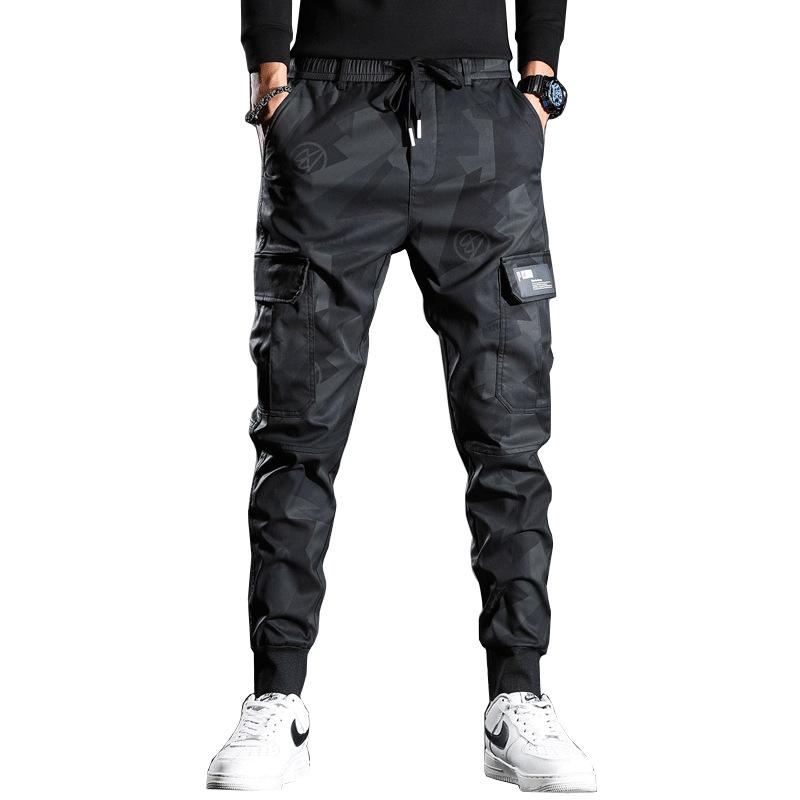 Camouflage Casual Pants Men's Spring and Autumn Thin Slim-fitting Elastic Waist Fashion Trend Leggings Trousers