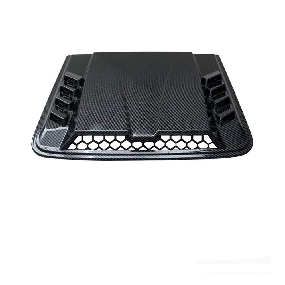 Exterior Hood Vent Scoop Cover Air Intake Grille Inlet Trim Carbon Fiber Look