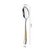 Star Diamond Stainless Steel Gold-Plated Flatware Set: Luxury Knife, Fork, and Spoon for Upscale Dining.