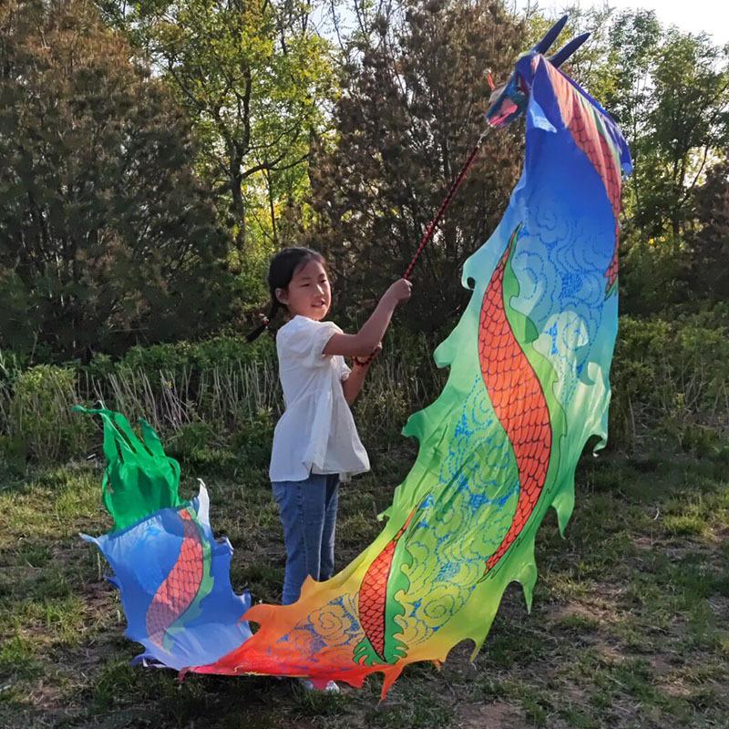 Colorful Children's Fitness Dance Ribbons - Outdoor Dragon Swing for Fun