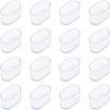 16pcs Oval Table Chair Leg Tip, Flexible Rubber Like Cover Anti-scratch Furniture Floor - 40x20mm (clear)