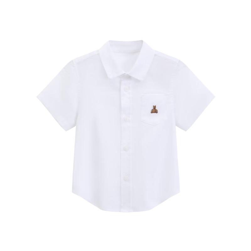 Gap Boys  Toddler Bear Embroidered Oxford Short Sleeve Shirt 90/52