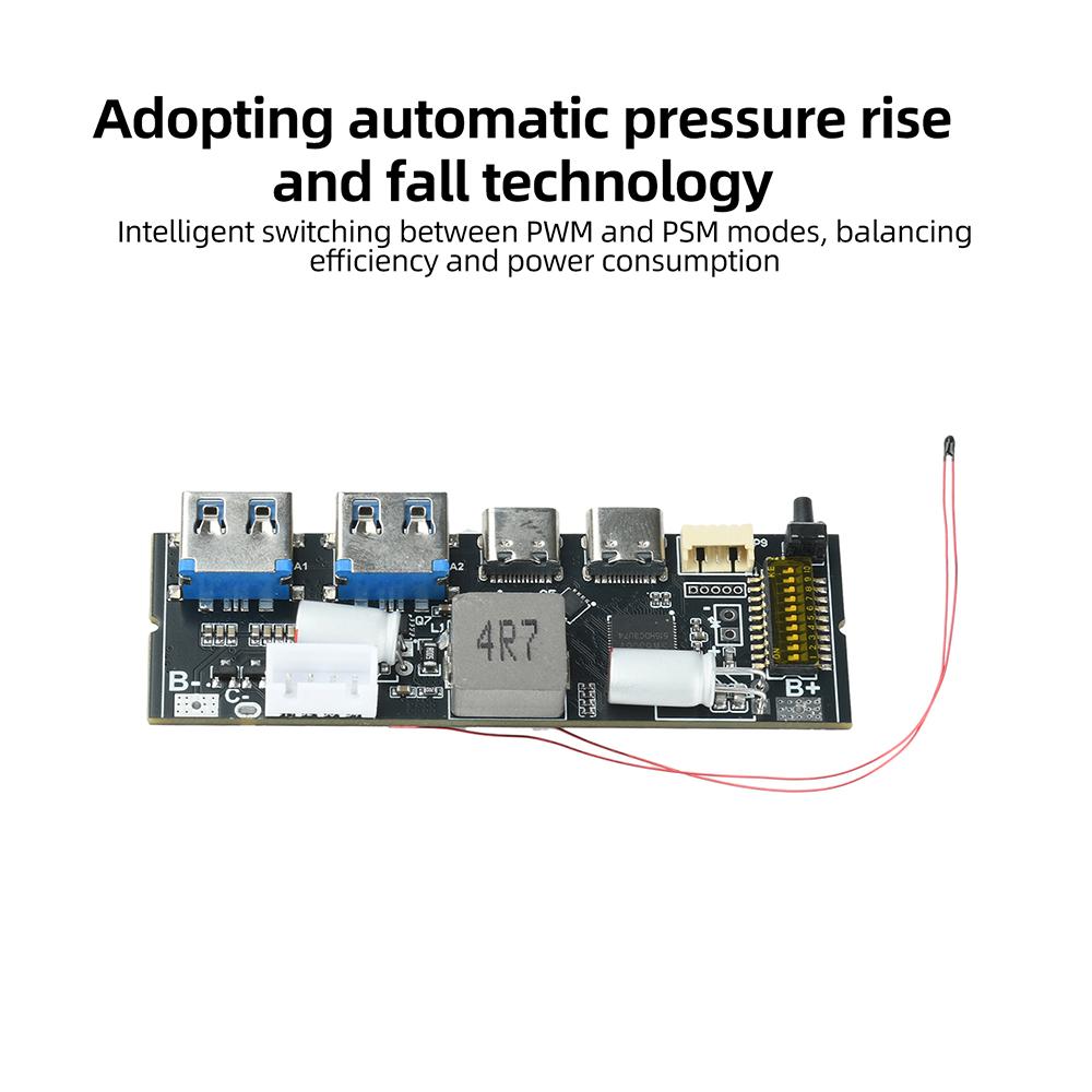 3-5S PD 100W Power Bank DIY Mainboard 1.47-inch TFT Color Screen Bidirectional Super Fast Charging Power Bank Module