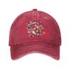 Carpe Koï Japonaise Fleur de Cerisier Casquettes de Baseball Décontractées Usées Lavées Snapback Style Unisexe Extérieur Été Chapeaux Casquette Cadeau