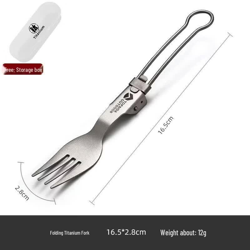 Youluo Pure Titanium Folding Camping Cutlery Set
