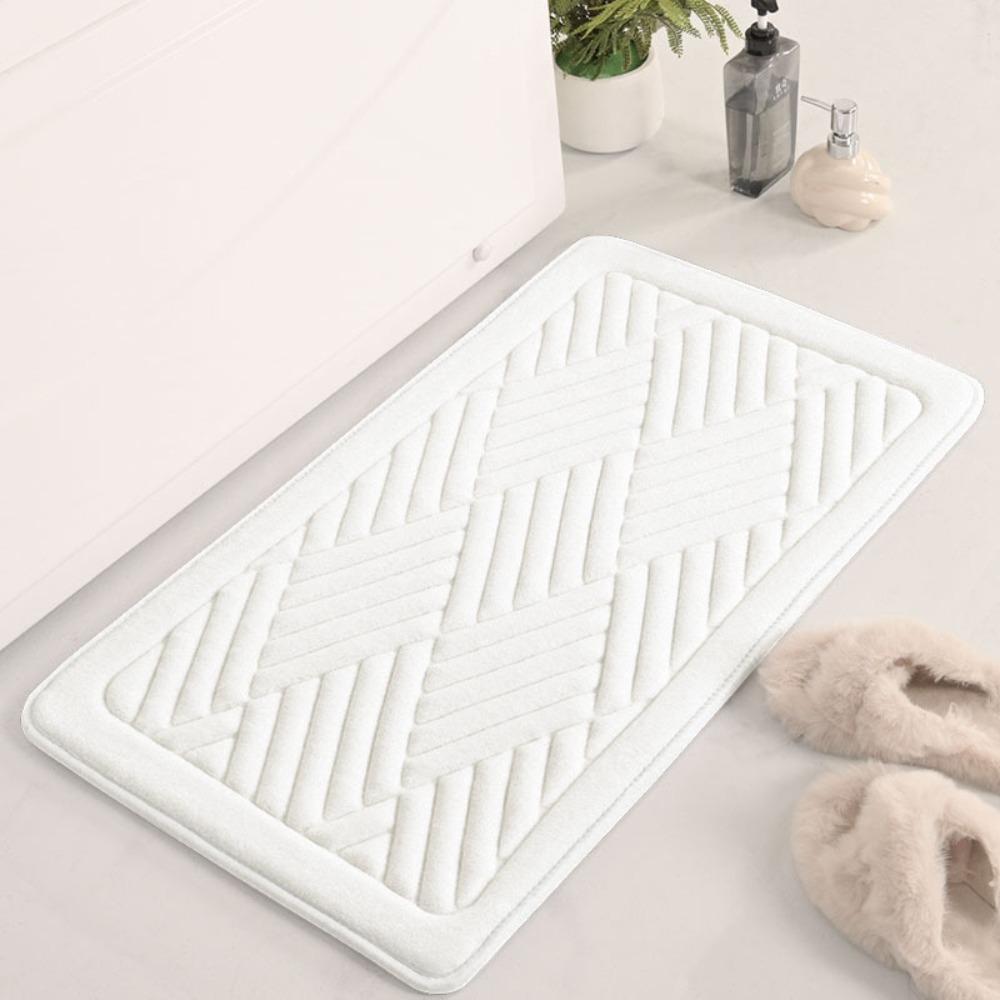 Schwamm Badezimmer Kaschmir Verdickungsmatte Bad Rutschfeste Teppiche In Waschbecken Badewanne Boden Teppich Duschraum Fußmatte Memory-Schaum 3D-Pad