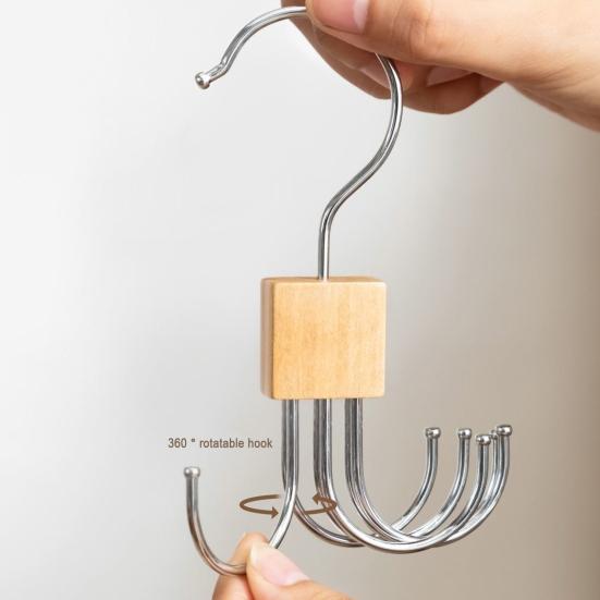 1/2Pcs Belt Hanger Closet Organizer 360-Degree Rotatable Strong Load-bearing Belt Display Rack Storage Holder