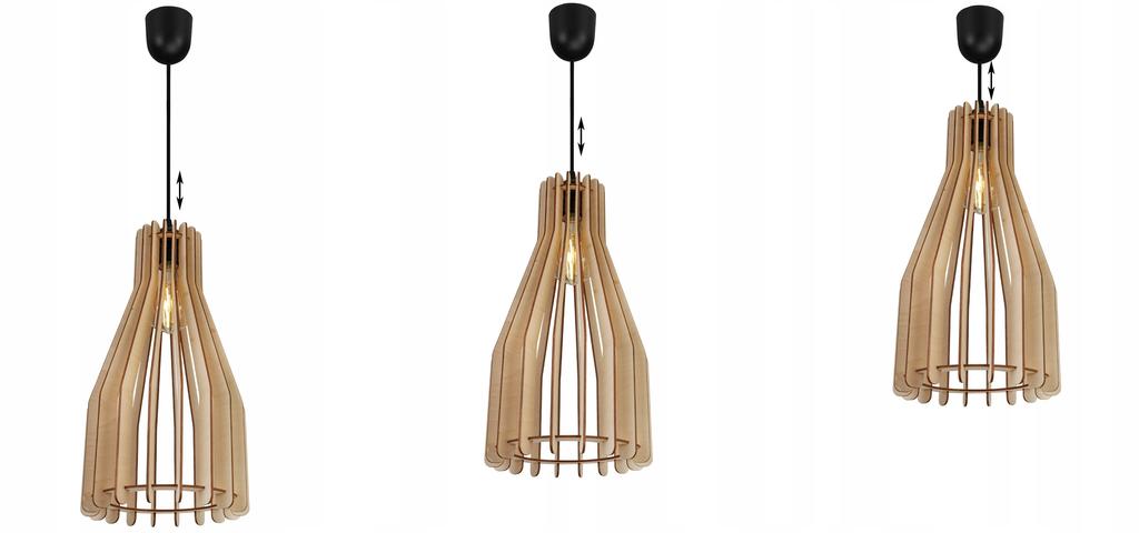 MODERN WOODEN LED CEILING HANGING LAMP