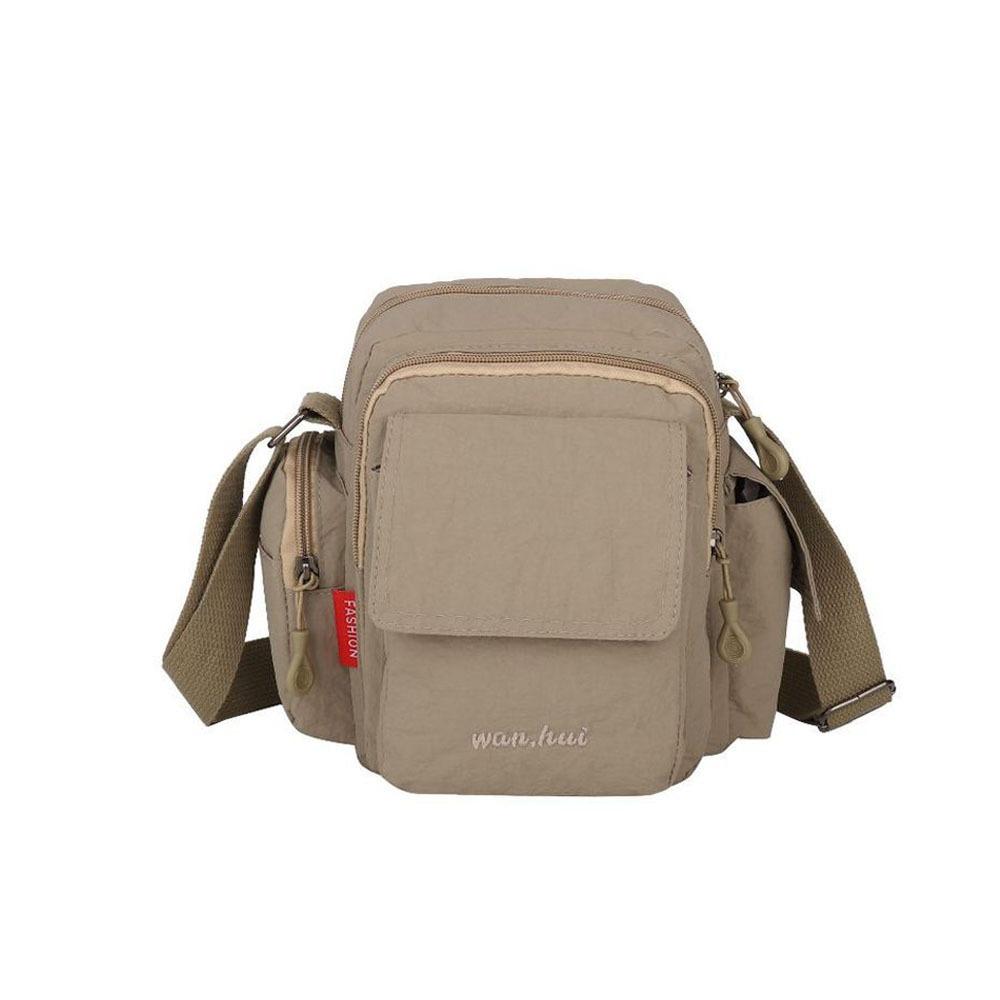 Borsa Messenger Leggera Scomparti Multipli Tracolla Regolabile Zainetto Laterale Borsa per Telefono in Nylon Adatta Sia per Uomini che per Donne