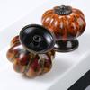 1pc Antique Pumpkin Ceramic Door Knob for Cabinets Cupboard Dresser Drawers Kitchen Furniture Handles Pulls with 2 Sizes Screws