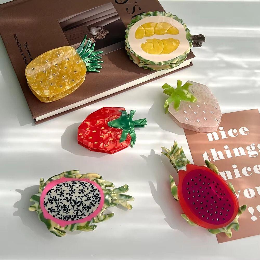 Acetate Fruit Claw Hair Clips Handmade Ponytail Clip New Hairpin