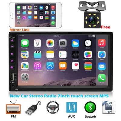 Stereo MP5 Remote Control Mirror Link Universal Thicken Hardware Rear Camera Navigation Car Touch Screen Radio Player