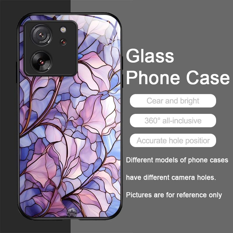 Luksusowe Szklane Etui Hartowane z Teksturą Kwiatowego Marmuru do Motorola Moto G85 G84 G75 G55 Edge 50 Fusion 40 Neo 30 Pro