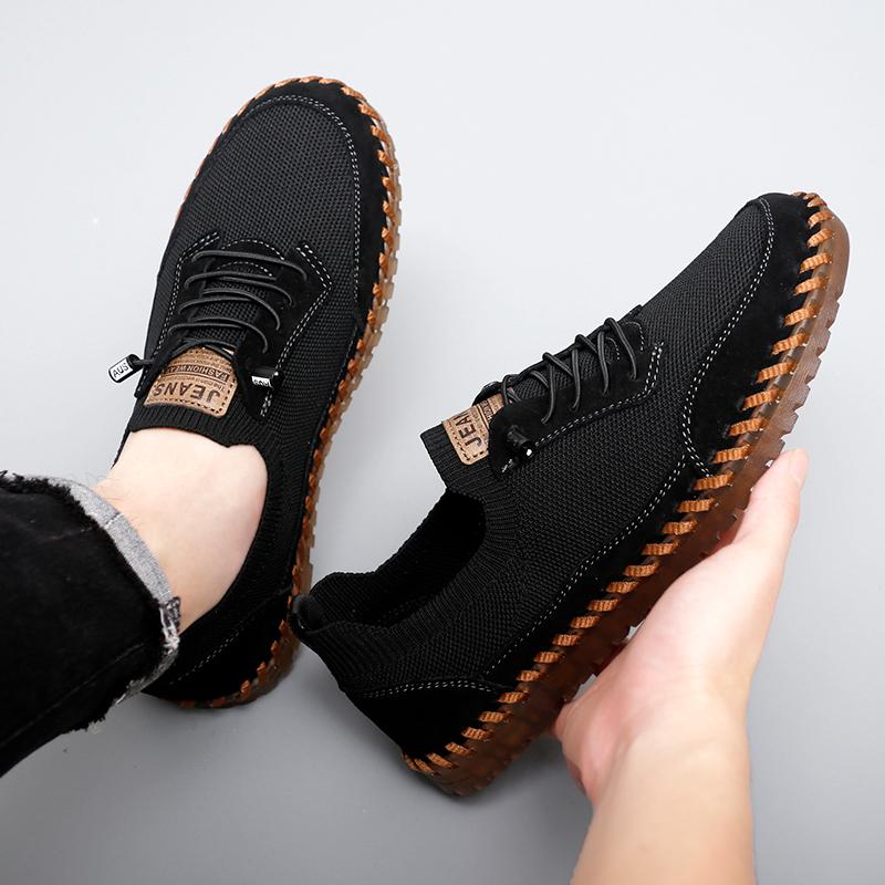 Brand Men's Mesh Driving Shoes Breathable Soft Soled Outdoor Hiking Shoes Versatile Men's Sports Leisure Shoes Simple