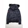 Goth Y2k Hoodies Jackets Women Vintage Harajuku Coat Aesthetic Fur Patchwork Hooded Jacket Zipper Coat