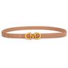 Womens Slim Leather Belt With M-Shape Alloy Buckle Casual Office Jeans Skirt Waistband