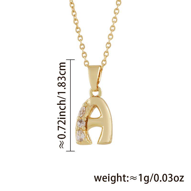 Lu District Copper Micro-Inlaid Zircon Letter Pendants - Hip Hop Clavicle Chain DIY Jewelry Accessories