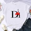 Di-Druck für Damen-Vintage-T-Shirt, trendig, süß, 100 % Baumwolle, kurzärmelig, Cottagecore-Ästhetik-Tops, Damenkleidung