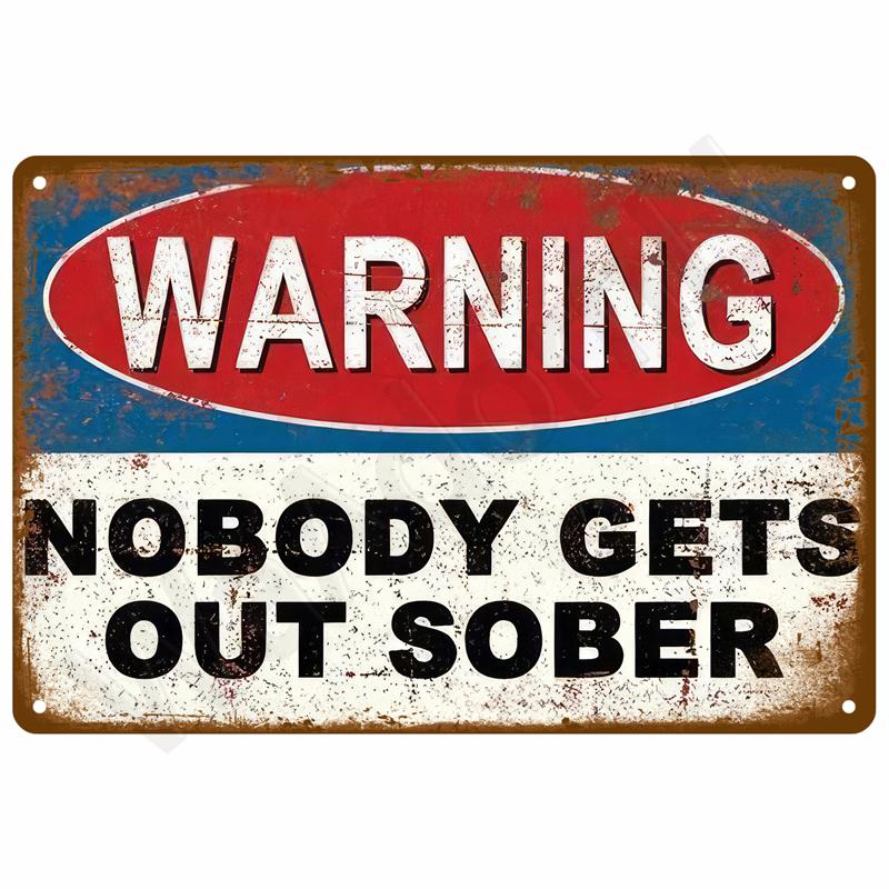 Vintage Metal Plate Tin Sign Plates Bar Retro Metal Sign Wall Art Mural Aesthetic Room Home Decor Items Poster Garage Decorat