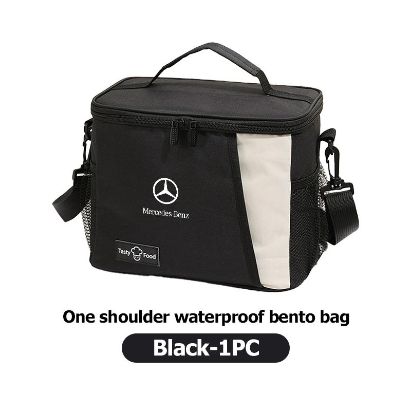 Portable Thermal Lunch Bag Insulated Case Camping Dinner Bag For Mercedes Benz C180 C300 W124 W176 W177 C200 C260 GLC CLE CLA