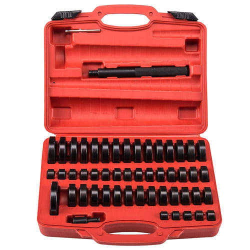 Hydraulic Press Attachment Adapter Set, 52 Pieces, 18mm-74mm, Oil Seal, Bearing, Push-Fit, Special Tool, General Purpose