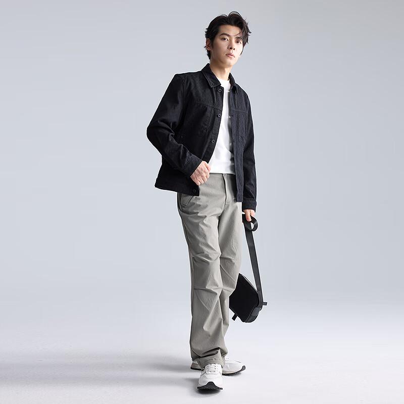 LILANZ Men's Dark Pattern Texture Casual Jacket