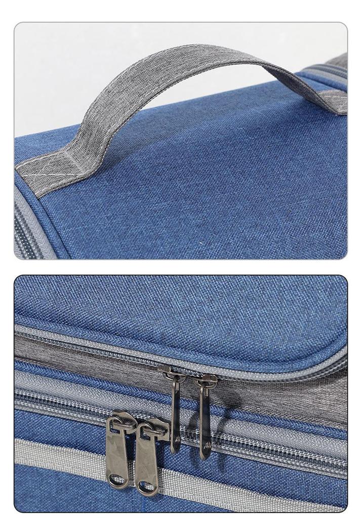 Compact Dual-Layer Insulated Crossbody Picnic Bag with Ice Pack