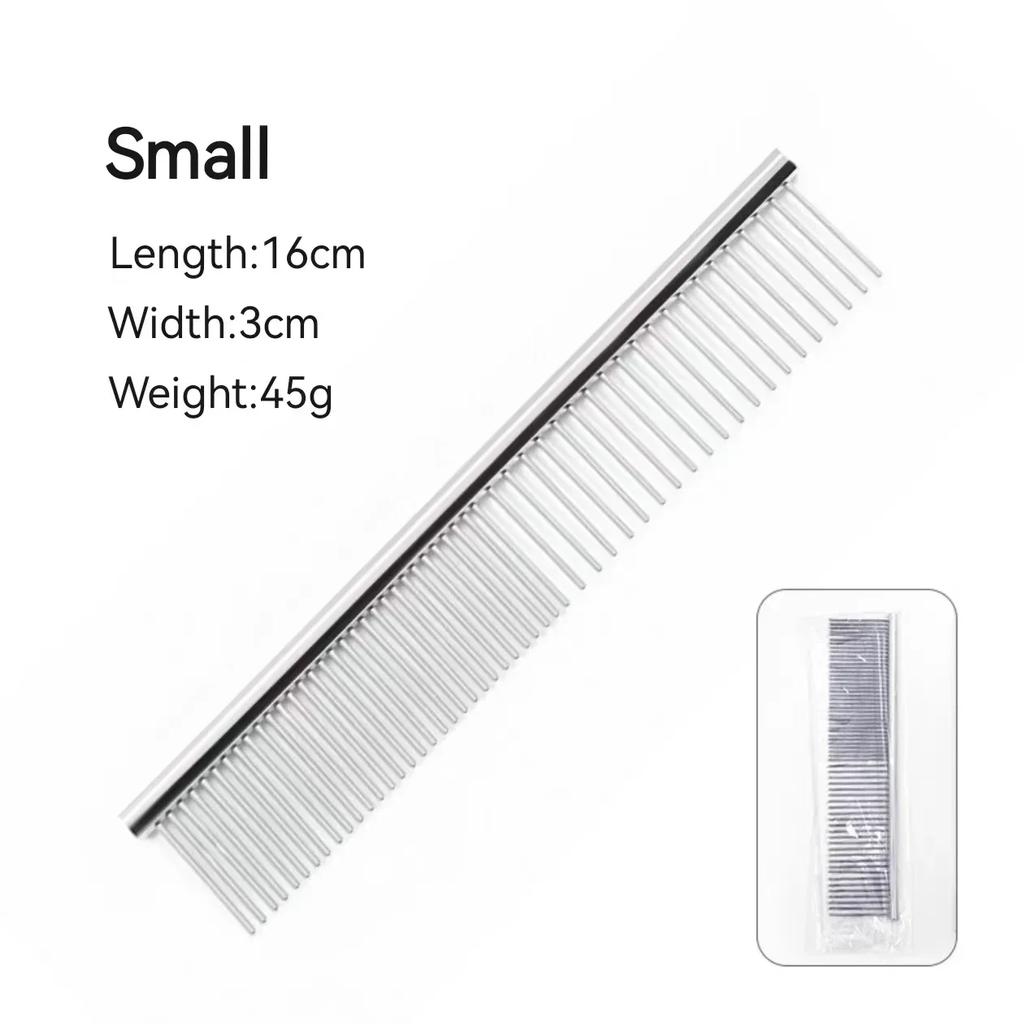 Pet Flea Comb Dog Cat Universal Hair Removal Brush Portable Stainless Steel Comb Dense Teeth Inline Combs Pets Grooming Supplies